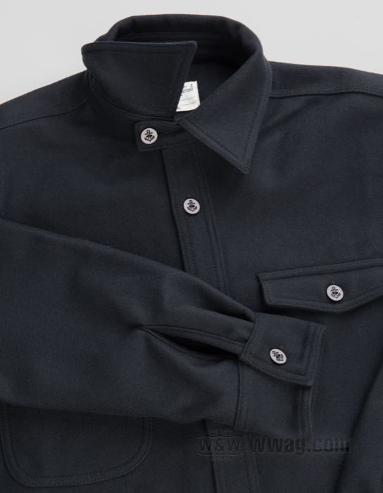 Camisa-chaqueta »1943 CPO« de Pike Brothers; lana / poliamida, negro; tamaño: M; Portugal; peso bruto: 711 g
