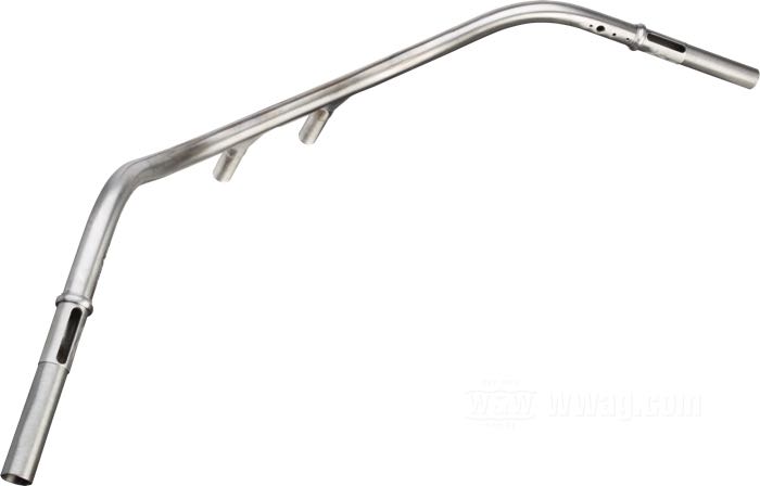 Manillar »Sport Solo« de Faber Cycle; apropiado para modelos V solo 1935-1936, modelos R y W Solo Models 1935-1939; acero, natural; rosca: 13/16”-24; espesor de pared: 3 mm; reemplaza OEM HD 3304-35; EE. UU.; peso bruto: 2.16 kg