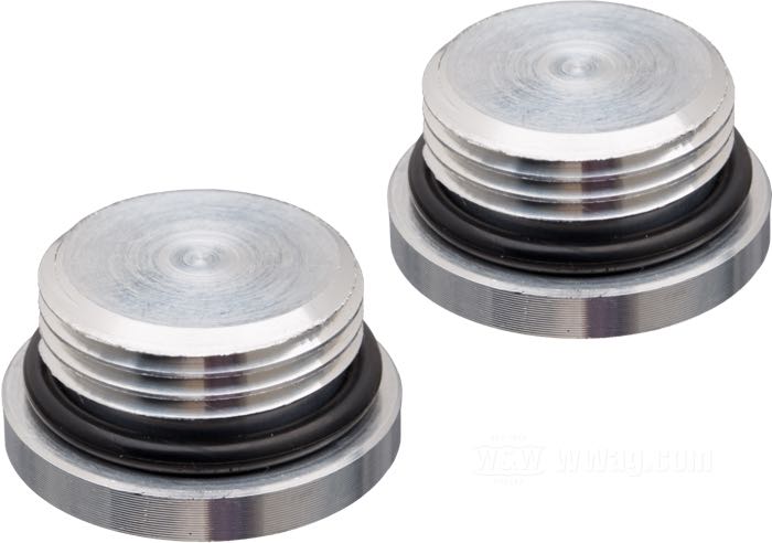 Plug by Colony; for Springer fork; billet aluminum, machined finish, allen head; Ø 25 mm; thread: M20 x 1.5; USA; gross weight: 33 g