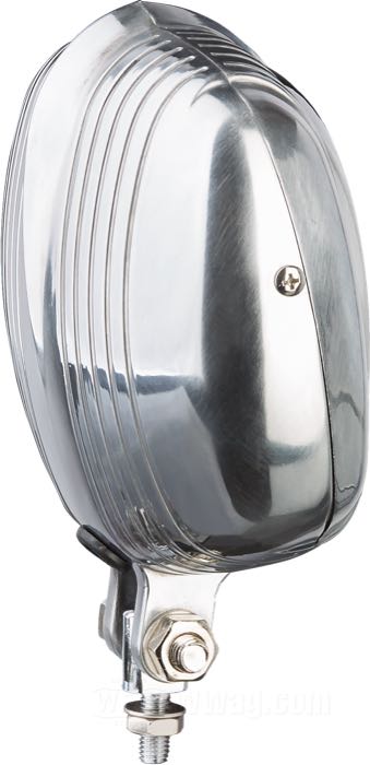 Faro completo »Electroline«; alluminio fuso, lucidato; larghezza x profondità: 156 x 78 mm; Ø 130 mm; per parabola (Ø): 4-1/2”; tipo di lampadina: Sealed Beam; Gemma: ambra; 12 V; 60/60 W; con inserto faro; con blocchetto di montaggio; peso lordo: 749 g