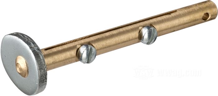 Choke shaft; for 1” and 1-1/4” Linkert carburetors; fits Sidevalve models 1933-1958 (except K-models); steel / brass; length: 69.5 mm; Ø 1/4”; with screws; replaces OEM HD 1231-33, and 27218-33; Europe; gross weight: 22 g