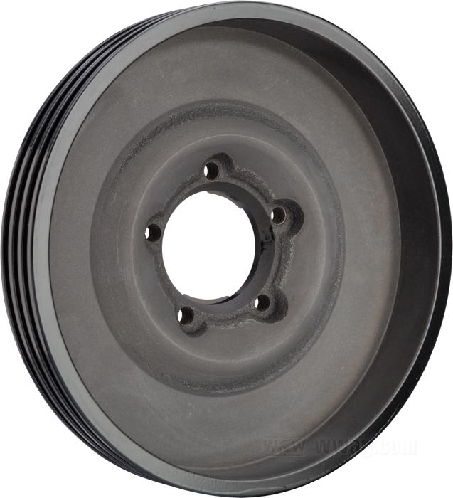 Tamburo di freno; atto per Big Twin 1949-1966, Servi-Car 1958-1966; ghisa, nero, verniciato, con alette di raffreddamento; peso lordo: 2.31 kg