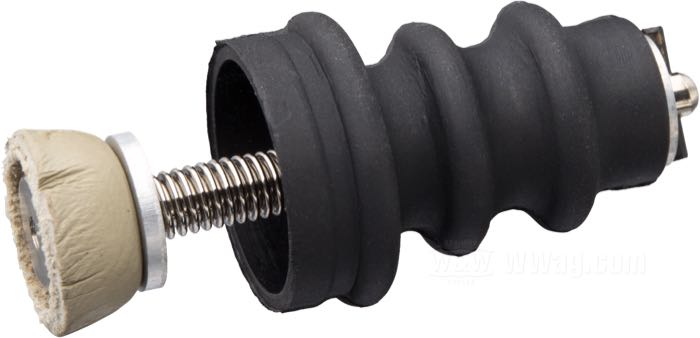 Pompa accelerazione; per carburatori Tillotson; atto per Big Twin e Sportster 1967-70; acciaio per molle / acciaio / gomma / vacchetta; rimpiazza OEM HD 27760-66; peso lordo: 13 g