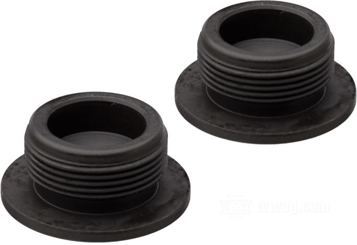 Tappo a vite per manubri di Colony; atto per modelli V 1931-1936, Singles e 45”/750 cc 1931-1939; acciaio, nero; filettatura: 13/16”-24; rimpiazza OEM HD 3330-31; U.S.A.; peso lordo: 70 g