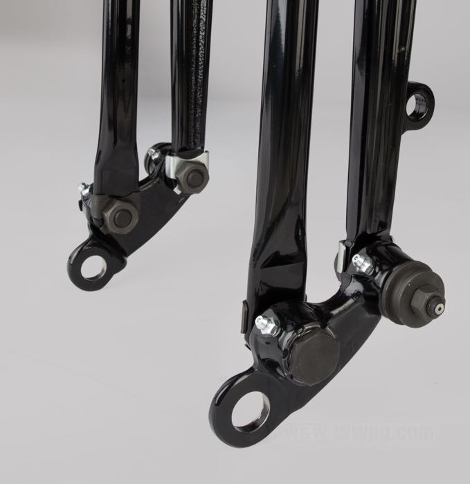 Springer Gabel »I-Beam Inline« von Cannonball; passend für 4-Gang Big Twins 1937-1986; Innengewinde Steuerkopf: 3/4”-14 UNS, Außengewinde Steuerkopf: 1”-24 UNS; Stahl, schwarz, kunststoffbeschichtet, mit parkerisierten Federn; Länge: 49.5 cm; Rake: 0 °; Über-/Unterlänge: Serie; mit Prüfbericht; Europa; Bruttogewicht: 20.38 kg