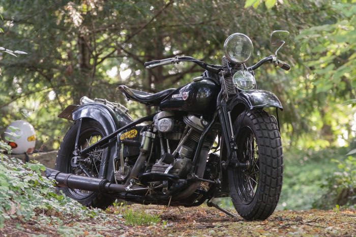 Manillar »Speedster« de Samwel Supplies; apropiado para Big Twin 1936-1945, 45”/750cc 1941-1957; acero, cromado; rosca: 57/64”-24; reemplaza OEM HD 55951-36; peso bruto: 1.86 kg