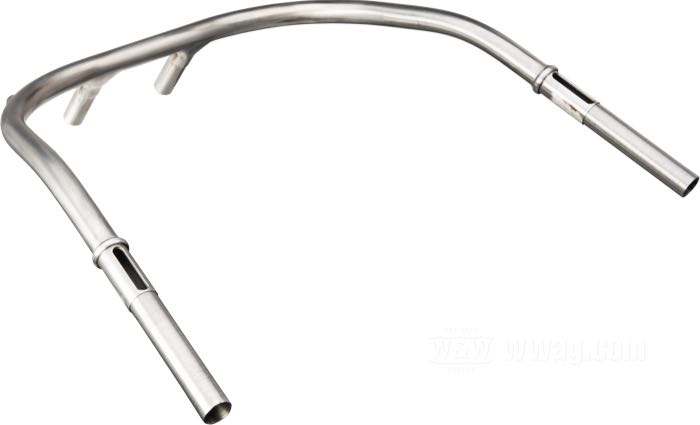 Guidon »Standard« de Faber Cycle; adaptable à modèles 1915-1918; acier, naturel; filetage: 57/64”-24; épaisseur de paroi: 3 mm; remplace OEM HD 3302-15; USA; poids brut: 2.26 kg