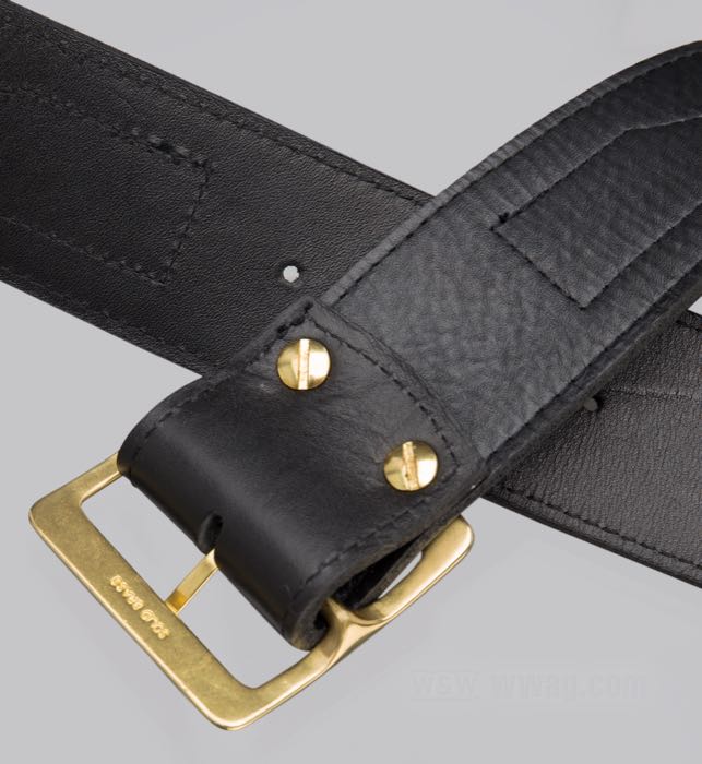 Cintura di Vanson Leathers; per giacca Vanson California Highway Patrol; vacchetta / ottone; larghezza: 50 mm; lunghezza: 1130 mm; peso lordo: 260 g