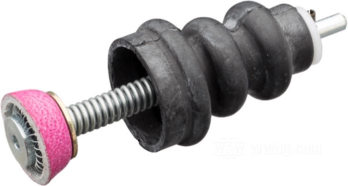 Beschleunigerpumpe von Zenith; für Bendix 38 und 40 mm Vergaser; Federstahl / Stahl / Gummi / Rindleder; ersetzt OEM HD 27762-71; Bruttogewicht: 14 g