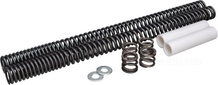 Lowering kit »Professional« by Progressive Suspension; for Hydraulic fork; for 39 mm fork tubes; fits Sportster, FXR 1988-2020, Dyna 1991-2005 (FXDX only 1999); steel, bare; gross weight: 1.65 kg