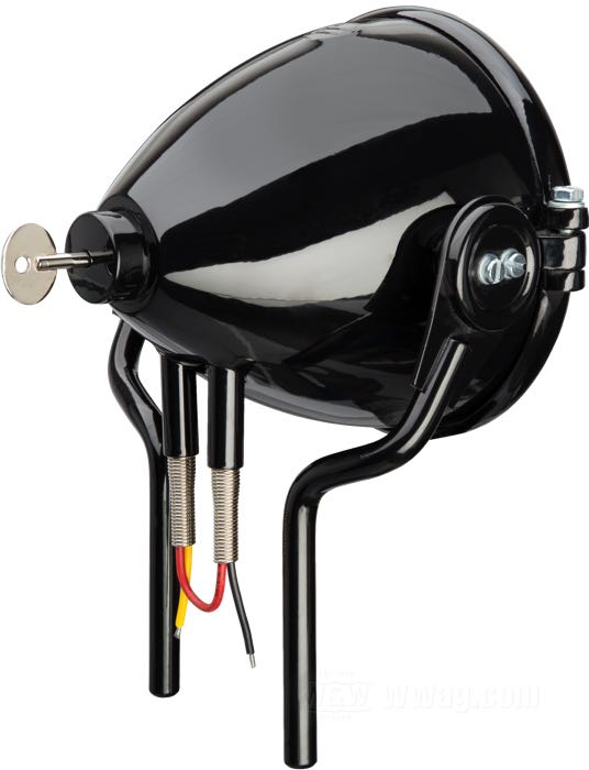 Faro completo »Tipo Bosch  JS 130« di The Cyclery; acciaio, nero; profondità: 150 mm; Ø 153 mm; per parabola (Ø): 5-3/4”; tipo di lampadina: S2 / T4W; 6 V; 25/25 W + 4 W; basetta: BA20d / BA9s; con lampadina 6 V; con inserto faro; con dispositivo luce di posizione; Europa; peso lordo: 1.6 kg