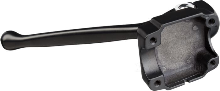 Mando embrague a mano; apropiado para modelos 1972-1981; con soporte; aluminio fundido, negro mate; reemplaza OEM HD 38609-72; peso bruto: 223 g