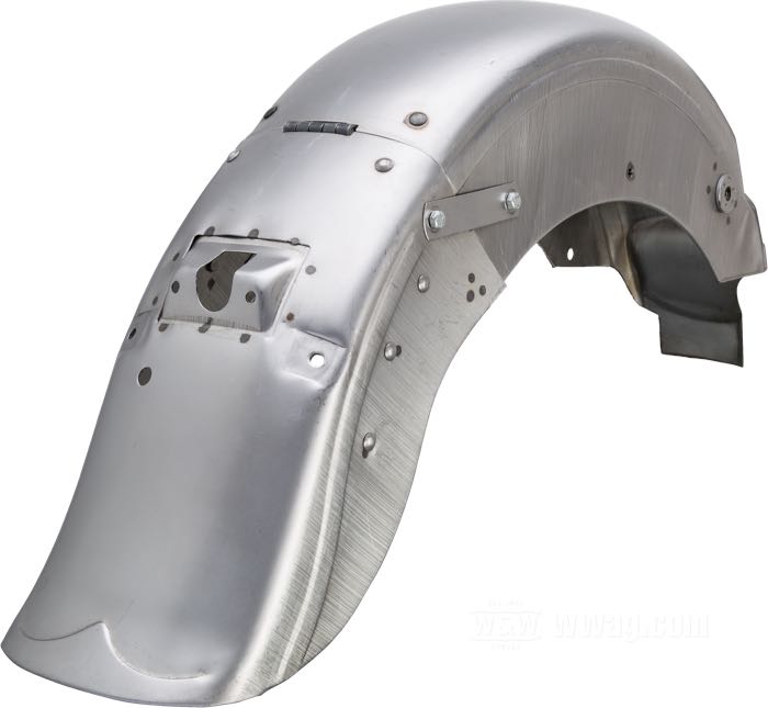 Guardabarros trasero »Dresser«; apropiado para FL; acero, natural, con huecos y soporte para el piloto y intermitentes; reemplaza OEM HD 59604-69B; peso bruto: 3.95 kg