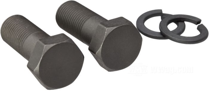 Kit bulloni di Colony; per Manubrio; atto per 45”/750 cc 1939-1939; acciaio, parkerizzato, teste piane; lunghezza: 1-1/8”; filettatura: 7/16”-20; con rondelle spaccate; rimpiazza OEM HD 2655-37; U.S.A.; peso lordo: 80 g