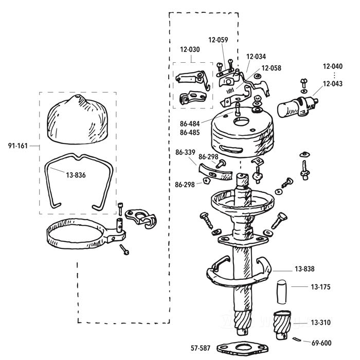 Clip de soutien de Samwel Supplies; pour Système d'allumage; adaptable à modèles 1936-1964; acier à ressort, CAD (procédé ZnNi); avec archet de soutien; remplace OEM HD 32585-36; poids brut: 7 g
