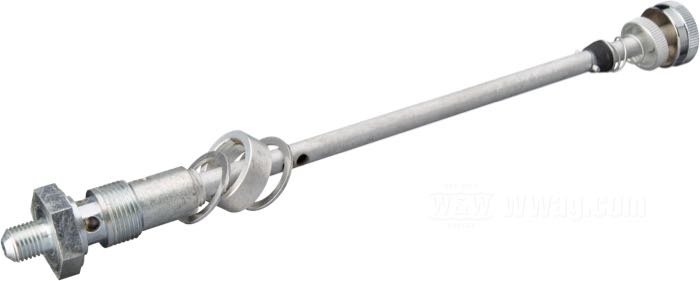 Rubinetto benzina; atto per 45” (750cc) 1940-1949; acciaio, cromato / CAD (procedimento ZnNi), con pomello comando cromato; filettatura: 3/4”-18 / 7/16”-20; rimpiazza OEM HD 62032-40 e 62075-40; peso lordo: 210 g