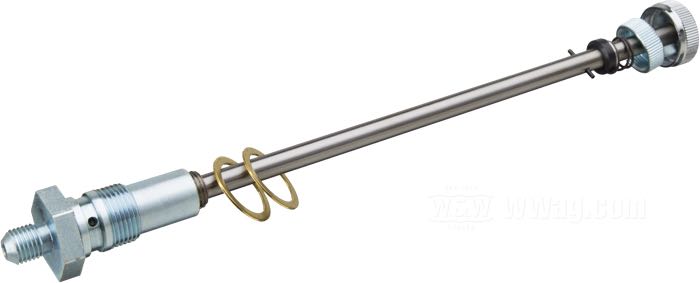 Rubinetto benzina; atto per Big Twin 1940-1949; acciaio, cromato / CAD (procedimento ZnNi), con pomello comando cromato; filettatura: 3/4”-18 / 7/16”-20; rimpiazza OEM HD 62033-41 e 62075-40; peso lordo: 200 g