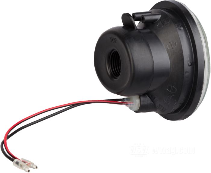 Óptica de faro »Mini«; High Beam; plástico / cristal, claro; Ø 3-1/2”; tipo de bombilla: H4 / W5W; 12 V; 60/55 W; casquillo: P43t / W2.1x9.5d; sin bombilla; con función de luz de posición; homologado E9; peso bruto: 252 g