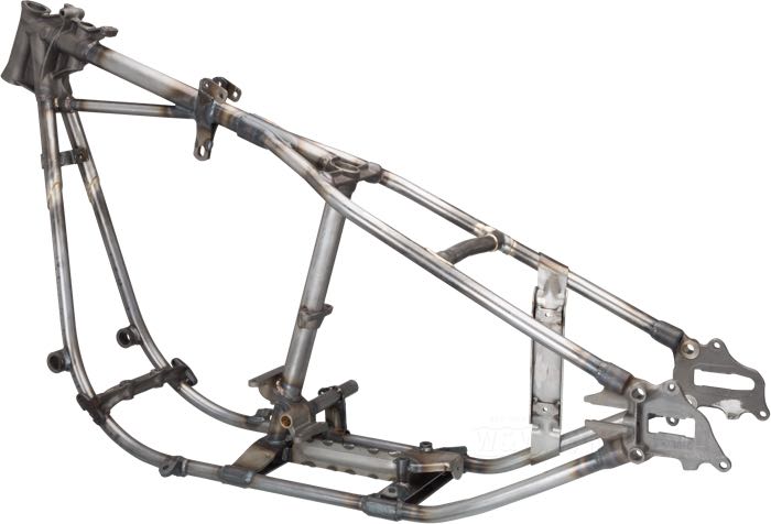 Starrrahmen »Straightleg« von VG Classic Frames & Parts; passend für Knucklehead 1936; Stahl / Sphäroguss, blank; Rake: 25 °; ersetzt OEM HD 2801-36; Niederlande; Bruttogewicht: 37 kg
