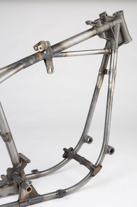 Starrrahmen »Straightleg« von VG Classic Frames & Parts; passend für Knucklehead 1936; Stahl / Sphäroguss, blank; Rake: 25 °; ersetzt OEM HD 2801-36; Niederlande; Bruttogewicht: 37 kg