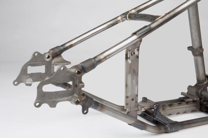 Starrrahmen »Straightleg« von VG Classic Frames & Parts; passend für Knucklehead 1936; Stahl / Sphäroguss, blank; Rake: 25 °; ersetzt OEM HD 2801-36; Niederlande; Bruttogewicht: 37 kg