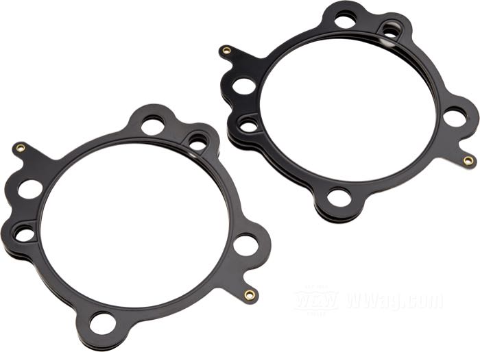 Gasket »MLS«; for Cylinder head; fits Twin Cam; steel / fluoroelastomer; nominal bore: 4-1/8 ”; 0.030” thick; gross weight: 76 g