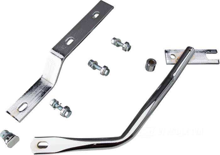 2-2 Header pipes »Upsweep« by Paughco; fits Big Twin Shovelhead FXE 1970-1984 (except models with 32 Ah FL battery); steel, chrome-plated; header Ø: 1-3/4”; 2 pieces; gross weight: 4.1 kg