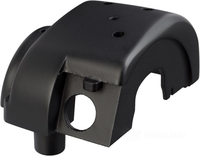 Switch housing »OEM Style«; fits Dyna 1996-2006, Softail 1996-2006, Sportster 1996-2006, V-Rod 2002-2007, Touring 1996-2006 (without Audio/Cruise Control); bottom left; cast aluminum, matte black; gross weight: 100 g