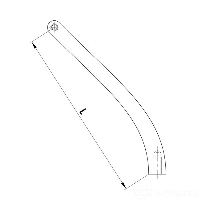 Rear view mirror »Flying Saucer« by Bates; for 1”, 7/8” handlebars; steel / glass, chrome-plated; Ø 3”; stem length: 12 cm; with mounting hardware; gross weight: 390 g