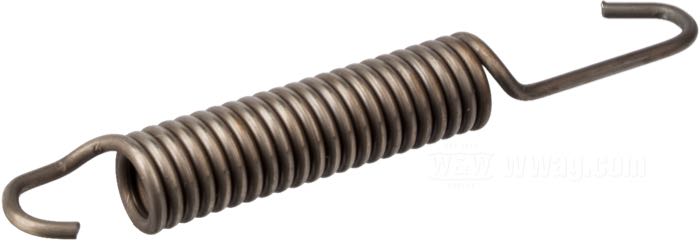 Ressort; pour Mâchoirs de frein; adaptable à Big Twin 1963-1972; arrière; acier à ressort; longueur: 94 mm; Ø 13 mm; position: supérieur; remplace OEM HD 41836-63; poids brut: 24 g
