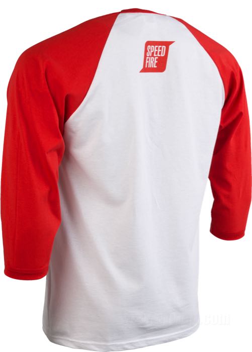 Maglietta baseball »SpeedFire« di SpeedFire; cotone, bianco / rosso; taglia: M; manica 3/4; peso lordo: 175 g