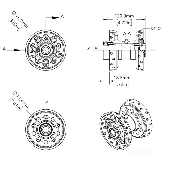 Wheel hub »Stepped Star« by Samwel Supplies; fits W(L) 1937-1952 rear, E(L)/F(LH) 1936-1966, U(LH) 1937-1948; steel, black, with cad-plated star (ZnNi process); replaces OEM HD 43540-36A; Europe; gross weight: 2.34 kg