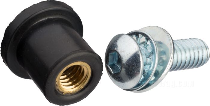 Kit de montaje de Le Pera; para Asiento mono; apropiado para FL(H) 1965-1984, FX 1971-1986; goma / acero; peso bruto: 43 g