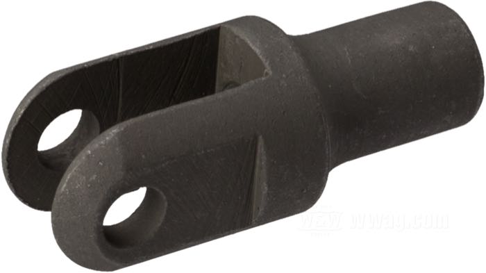 Forcella asta; per Asta freno; atto per Big Twin 1930-1957; acciaio, parkerizzato; filettatura: 5/16”-24; rimpiazza OEM HD 2433-30A e 42333-30; peso lordo: 35 g