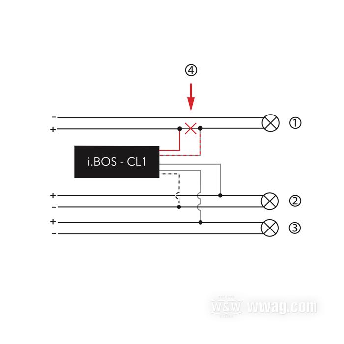 Modulo di correzione »i.BOS - CL1« di Kellermann; per spie frecce DF; atto per Softail 2011→, Dyna 2012→, Sportster and Touring 2014→, LiveWire 2020→; L x L x A: 60 x 22 x 13 mm; 12 V; peso lordo: 47 g