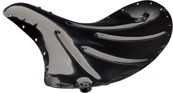 Embase de selle »K/KR« de Samwel Supplies; acier, noir, finition époxy; longueur x largeur: 395 x 375 mm; distance des ressorts ou goujons de montage: 276 mm; filet des boulons de montage: 5/16”-24; Europe; poids brut: 1.28 kg