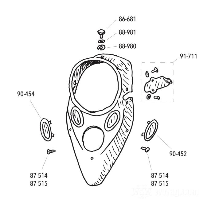 Replacement Parts for Cat Eye Dash Covers 1939-1946