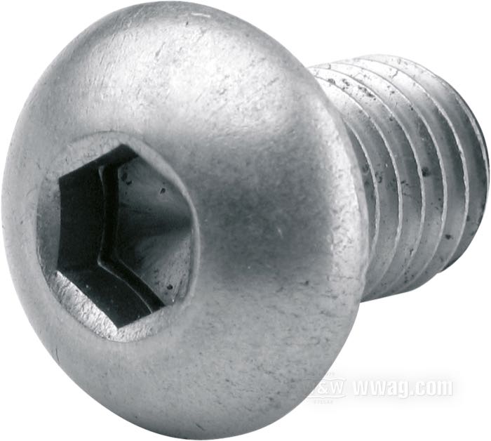 Schraube; passend für Softail →1999; Edelstahl, blank; Linsenkopf mit Innensechskant; Gewinde: 1/2”-13; Länge: 3/4 ” (19 mm); Schlüsselgröße: 5/16 ”; ersetzt OEM HD 868A; Bruttogewicht: 20 g