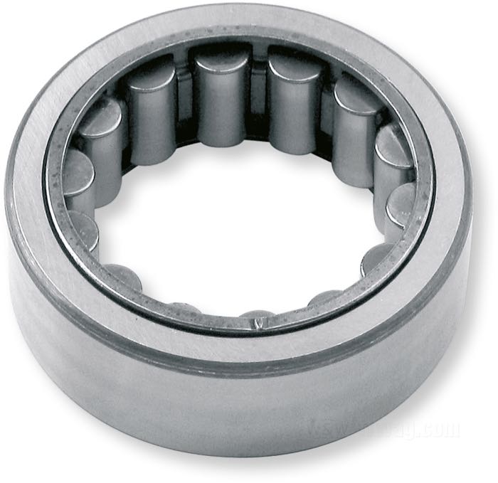 Roller bearing; fits Softail right side 2000→, all Big Twin both sides 2003→, Sportster left side 2004-2020; steel; OD: 65.7 mm, 23 mm thick; tolerance class: RBEC 1; replaces OEM HD 24604-00, and 24605-07; USA; gross weight: 260 g