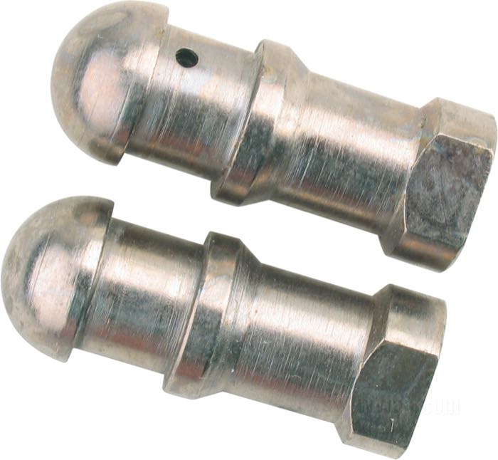 Adjusting screw by Competition Distributing; for Pushrod; fits IOE models late 1928-1929 (exc. H-motors); steel, nickel-plated, upper; wrench size: 7/16 ”; replaces OEM HD 136-28; USA; gross weight: 40 g