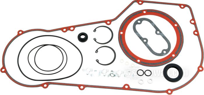 Pochette de joints de James Gaskets; pour Carter primaire; adaptable à Softail 1994-2006, Dyna 1994-2005; papier / caoutchouc / acier; poids brut: 200 g