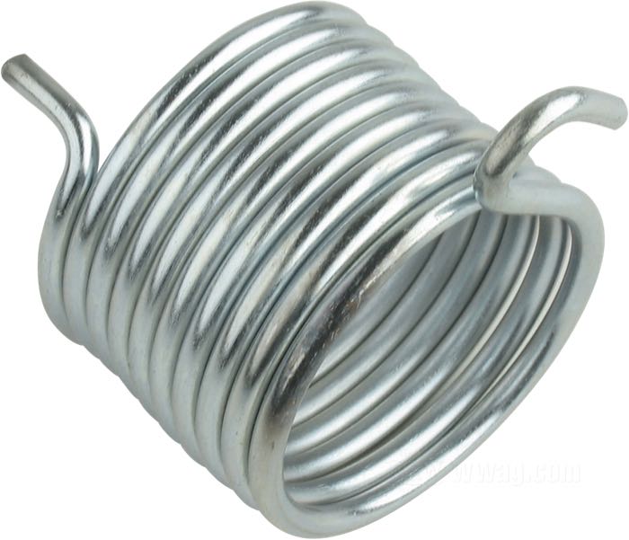 Feder; für Kickerarm; passend für IOE Twins 1924-1929, V-Modelle 1930-1936; Federstahl, vernickelt; ersetzt OEM HD 2084-24; Bruttogewicht: 130 g