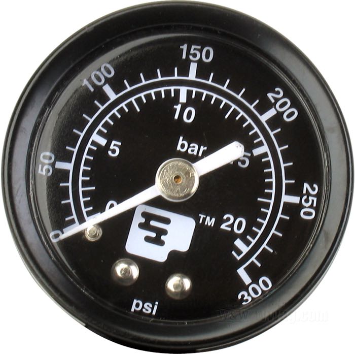 Air pump by Progressive Suspension; 0-300 psi = 21 bar max.; gross weight: 260 g