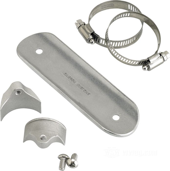 Hitzeschild »Finned« von Lowbrow Customs; Aluminiumguss, trommelpoliert; Länge: 15 cm; mit Schellen; Bruttogewicht: 208 g
