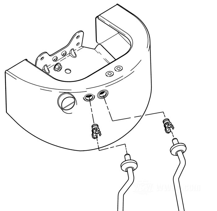 Hose clamp; for Oil line; fits Softail 2000-2017; plastic; with seals; replaces OEM HD 63783-00; USA; gross weight: 30 g