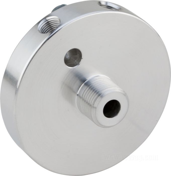 Soporte de CPV; para Filtro de aceite; universal; aluminio, natural; rosca para tubos de aceite: 1/8”-27 NPT; rosca para filtrante de aceite: 3/4”-16; peso bruto: 290 g