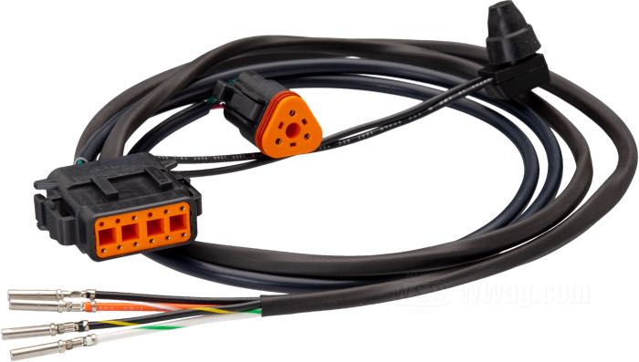 Wiring harness by NAMZ; for electronic speedometer WW 19-608; fits FLHR 1996-1997; TPV (thermoplastic vulcanizate) / silicone / copper; gross weight: 107 g