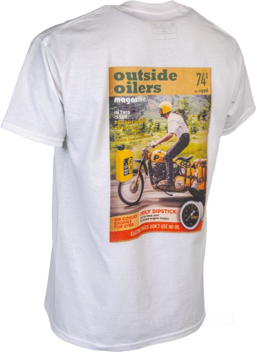 T-shirt »OUTSIDE OILERS« by Roadkill; cotton 150 g/m², white; size: S; gross weight: 159 g