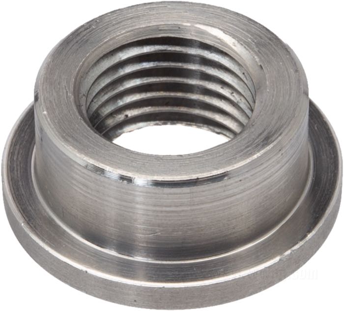 Raccordo di Lowbrow Customs; per Serbatoio di benzina / Serbatoio olio; acciaio, naturale; altezza: 9.5 mm; Ø 23 mm; filettatura: 1/4”-18 NPT; U.S.A.; peso lordo: 14 g