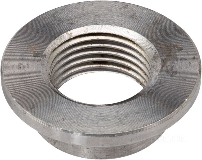 Raccordo di Lowbrow Customs; per Serbatoio di benzina / Serbatoio olio; acciaio, naturale; altezza: 9.5 mm; Ø 30 mm; filettatura: 3/8”-18 NPT; U.S.A.; peso lordo: 20 g